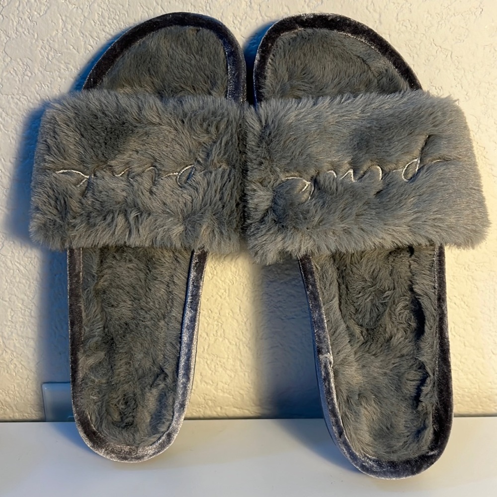 Pink Grey Slippers